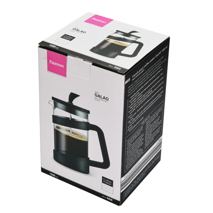 French Press Coffee Maker 1000ml Borosilicate Galao Series