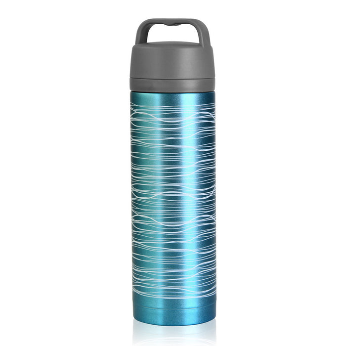 Blue Double wall vacuum bottle 500 ml (stainless steel)