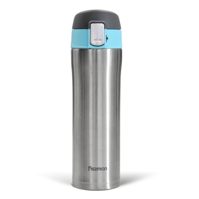Vacuum Bottle 420ml Stainless Steel Double Wall Thermos Blue
