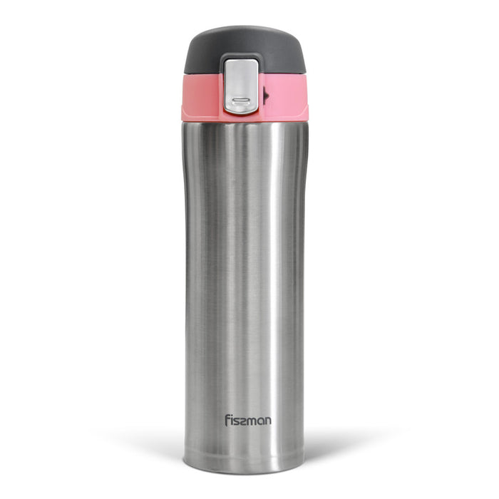 Vacuum Bottle 420ml Stainless Steel Double Wall Thermos Pink