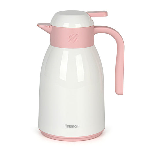 Vacuum Flask Insulated Jug 1000ml  White/Pink