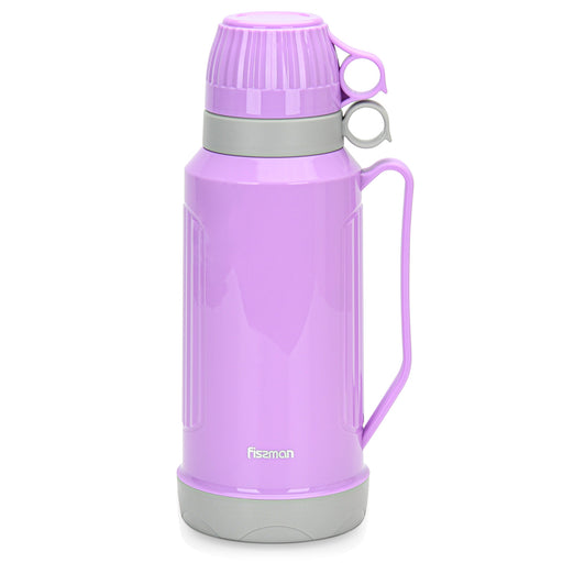 Vacuum Flask 1800ml Violet Plastic Case with Glass Liner