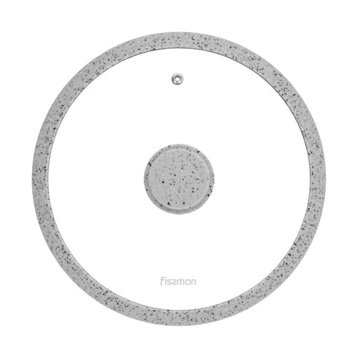 Universal Glass Lid 24cm Arcades Grey Silicone Rim