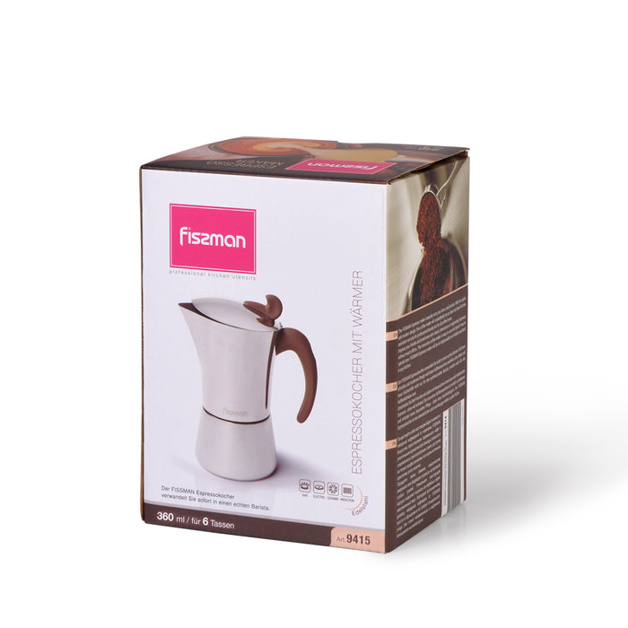 Espresso coffee maker for 6 cups 360 ml