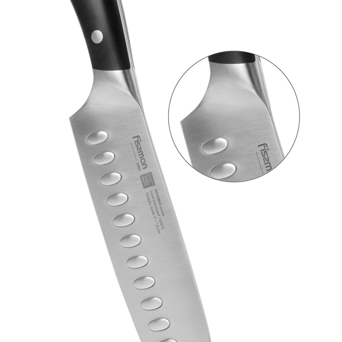 Santoku Knife with raised dots KOYOSHI with German Stainless Steel 7-inch