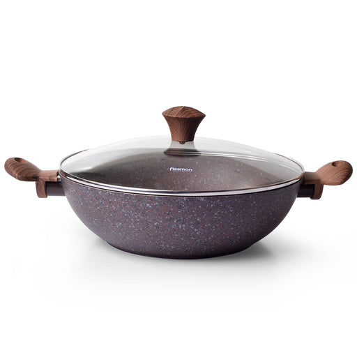 Induction Wok MAGIC BROWN 30x9 cm with glass lid